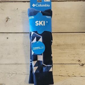 Columbia Men's Navy and White Ski Socks